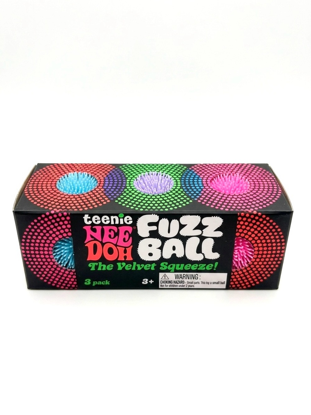 Nee Doh teenie Fuzz Ball 3-Pack - Pink, Purple, Blue NEW Authentic Sealed NeeDoh